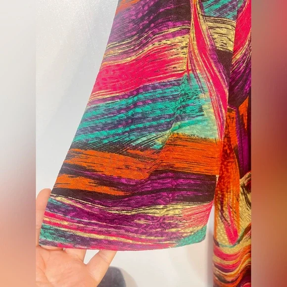 Ashro Colorful Long Sleeve Dress / Plus Size - Picture 5 of 10